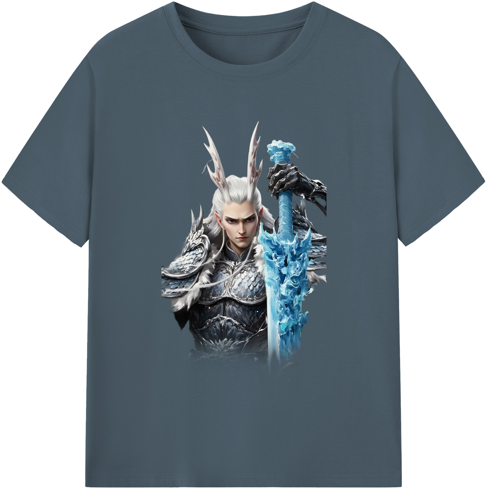 （画像用） Ne Zha 2 ナタ 魔童の大暴れ 綿100％半袖Tシャツ（フロントプリント）